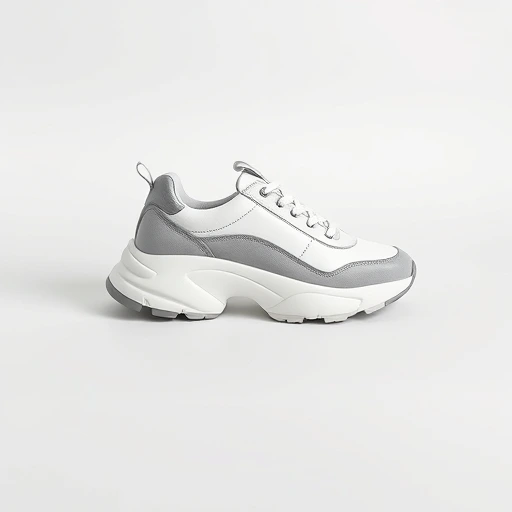 Soffio Alto — sneaker chunky bianca e grigia